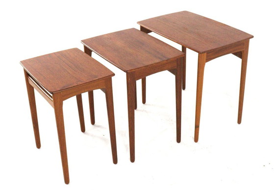 Svend Åge Madsen Nesting Tables Vintage Deens Teak – Svend Age Madsen, Bijzettafels, Wood (photo 18 of 22)