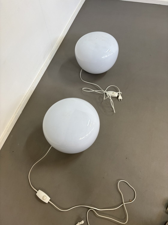 Image 1 of Set aus 2 Jonisk IKEA Stehlampen/Hockern, Design Carl Öjerstam 2002