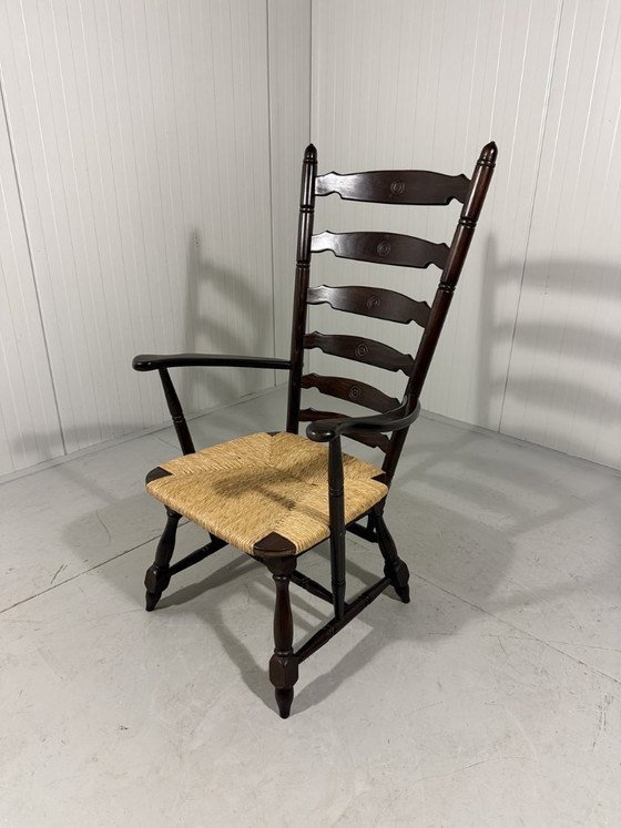 Image 1 of Rustikaler, brutalistischer Hochleiterstuhl aus den 1960er Jahren