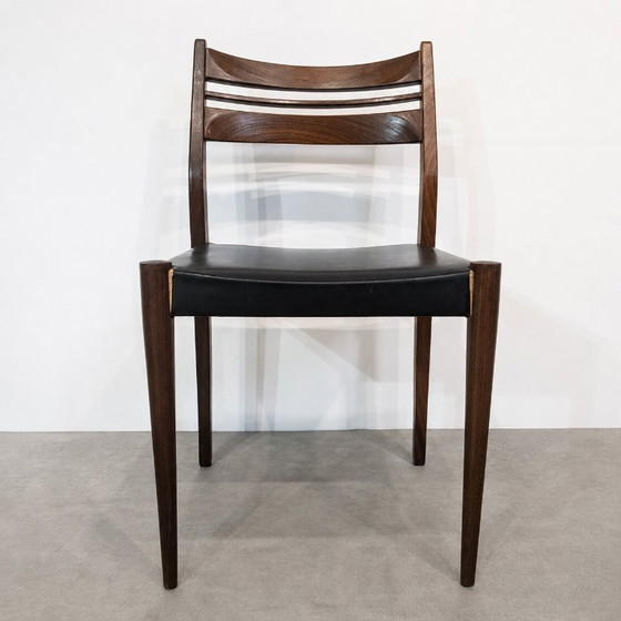 Image 1 of Set van zes Scandinavische vintage teakhouten stoelen uit de jaren 60.