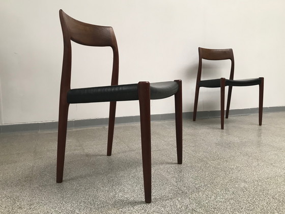 Image 1 of 2x Niel Otto Møller Model 77 Dining Chairs