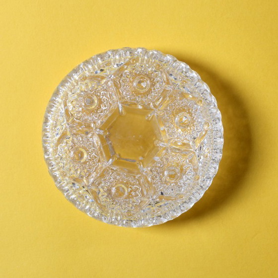 Image 1 of Sieradendoos van geperst glas uit het midden van de 20e eeuw / Geometrische bonbonpot