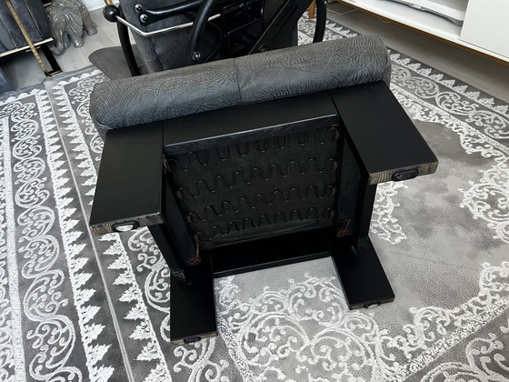 Image 1 of Poltrona lounge in pelle Rolf Benz Torino BMP, poltrona a orecchioni regolabile