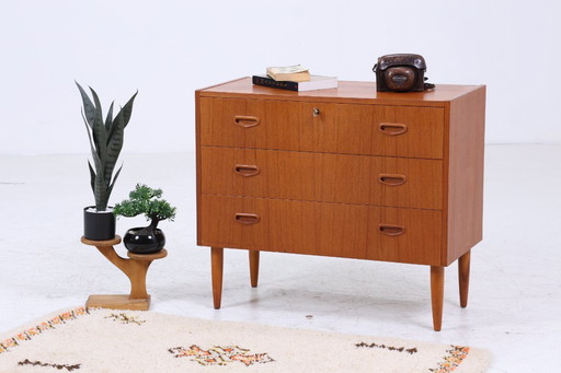 Vintage teak drawer chest | Mid - Century drawer cabinet | wood storage 60s 70s #05-51