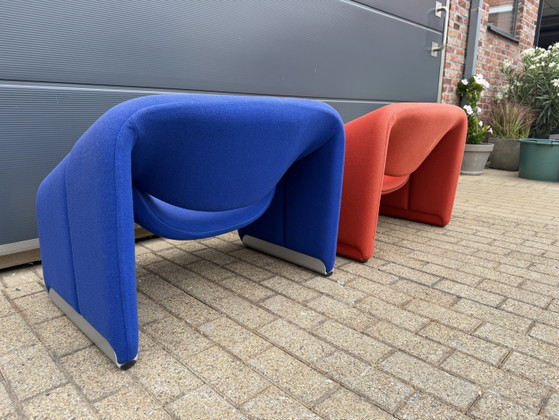 Image 1 of Artifort F598 Groovy armchair by Pierre Paulin, Bleu électrique