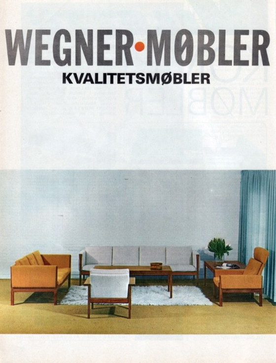 Image 1 of 1960s, Danish design by H.J.Wegner, 3 seater sofa model CH 163.
