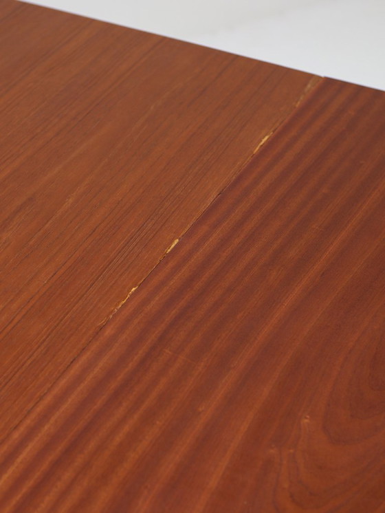 Image 1 of Extendable round dining table teak Danish vintage