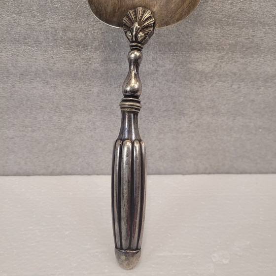 Image 1 of Serving Shovel, Engraved “Fisherman”, Silver Plate, Ff. Circa 1900 – France