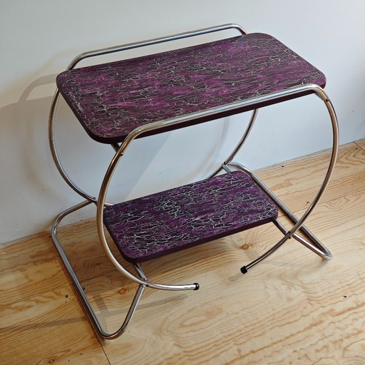 Vintage bijzettafel paars