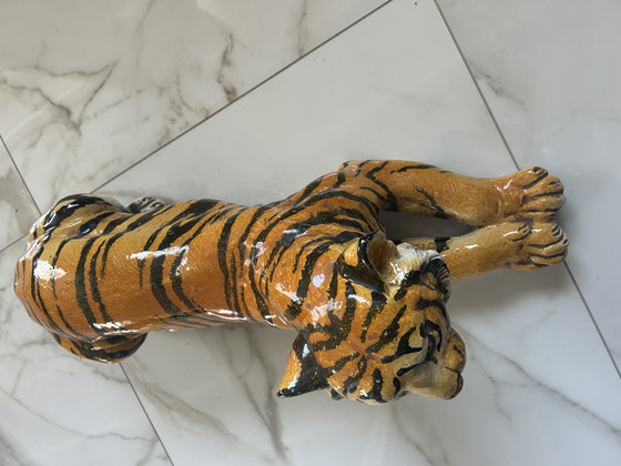 Image 1 of Vintage Italiaans tijgerbeeld – jaren ’70