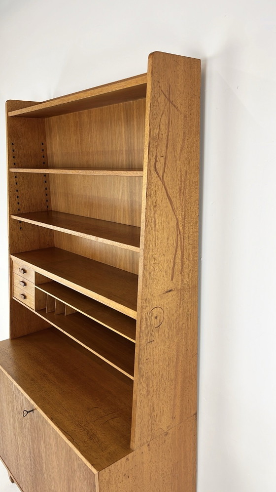 Swedish vintage teak veneer bookcase – Sideboard cabinet, Wood (photo 12 of 16)