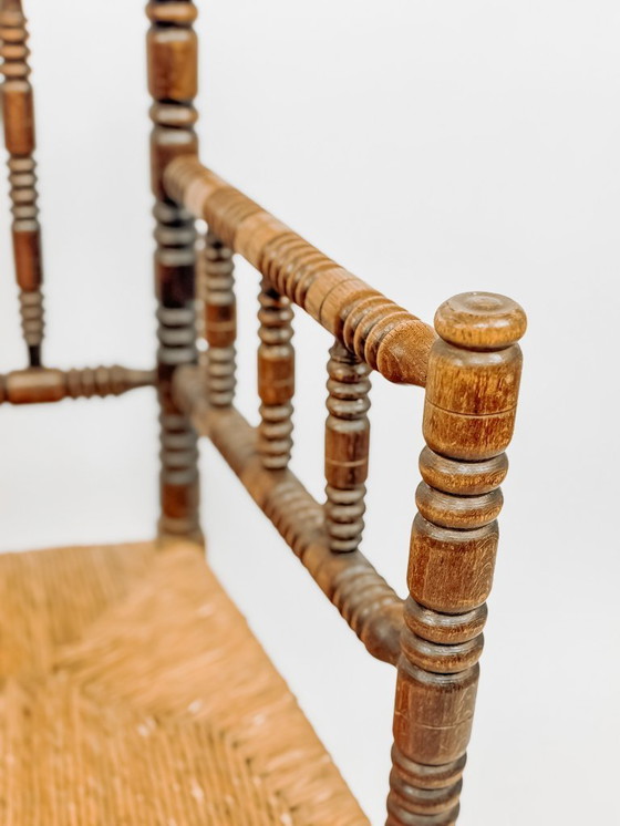 Image 1 of Antique Bobbin chair with armrests