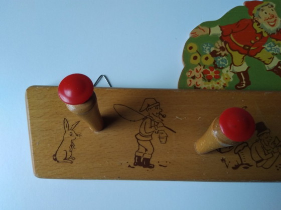 Image 1 of vintage beukenhouten kinderkapstok jaren 60