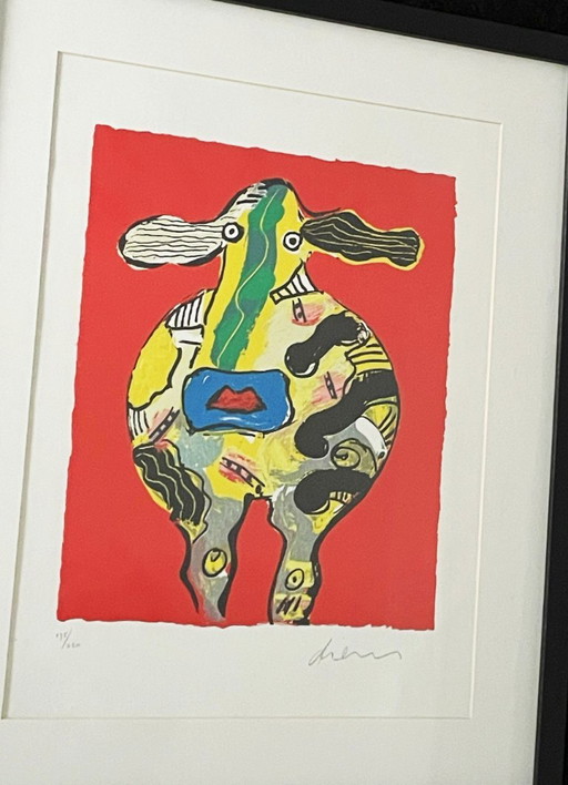 Peter Diem (1945) - Spotted Cow – lithos zeefdrukken, Paper