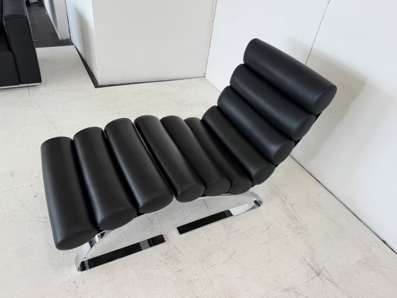 Cor Sinus Leather Relax Armchair with Ottoman Design – Chairs and lounge chairs, Chrome (photo 5 of 16)