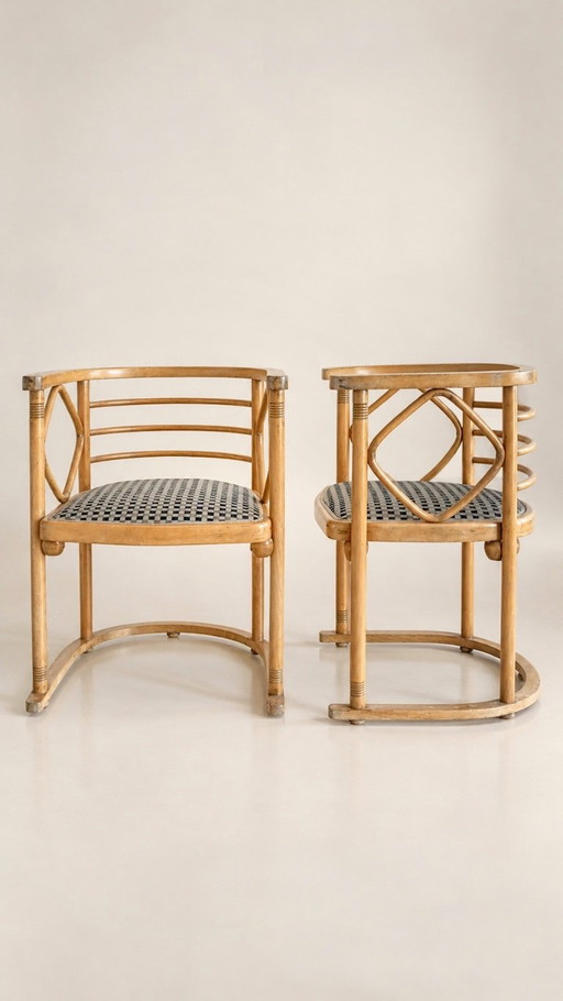 Set 2 FLEDERMAUS stoelen Mundus Vienna Austria, J.&J. Kohn - Josef Hoffmann