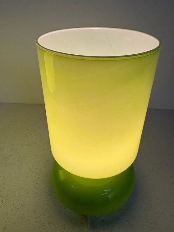 2x Ikea Lykta Lampada da Tavolo in Vetro Verde Anni '90, Lampade da tavolo, Vintage (foto 4 di 6)