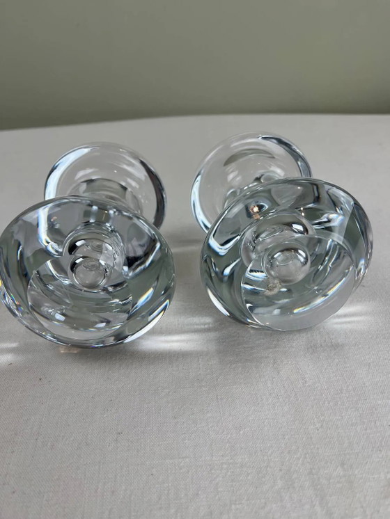 Set van jaren 70 design kandelaars – Kandelaars en kaarsen, Crystal, Glass, Vintage (photo 9 of 12)