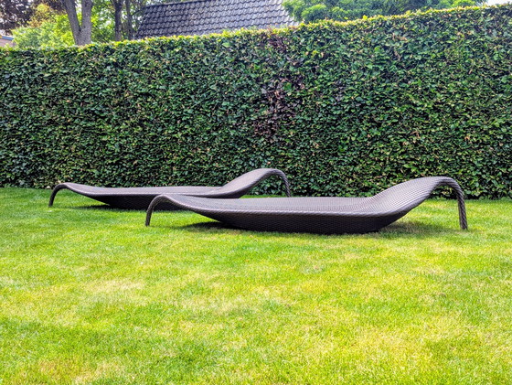 Image 1 of Dedon Leaf loungers with side table