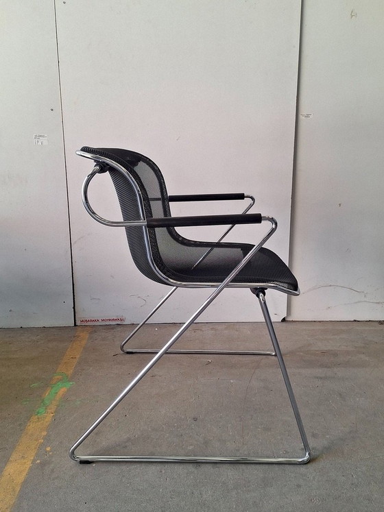 Penelope Chairs von Charles Pollock für Castelli, 1982 – Anonima Castelli, Esszimmerstühle, Aluminium (photo 2 of 12)