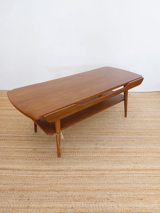 Table basse vintage plateau réversible 70s