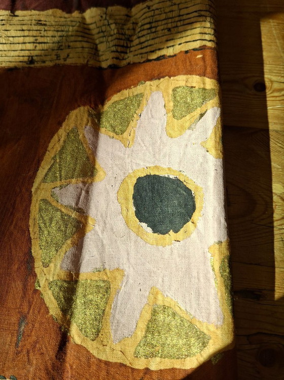 Image 1 of Stammes-Wandbehang, handbemalt und gestempelt, Simbabwe