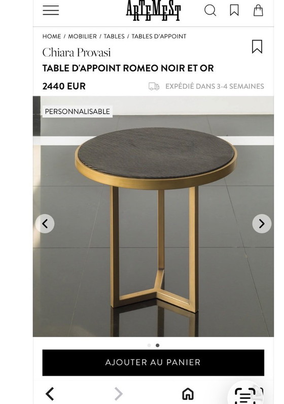 Image 1 of 2 Romeo abstract side tables by Chiara