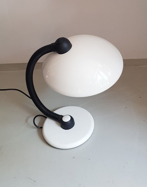 Vintage German Black And White Table Lamp