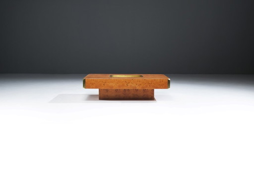 Stunning burlwood Alveo Coffee Table - Attr. to Willy Rizzo - Mario Sabot Italy