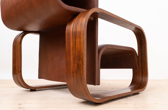 Pair of J. Bočan Brutalist Lounge Chairs for the Czechoslovak Embassy, Stockholm – Armchairs, Wood (photo 15 of 23)