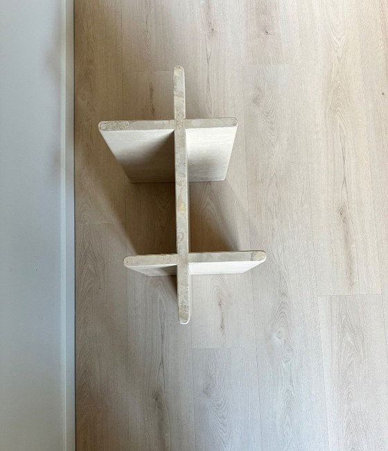 Image 1 of Top staat- Prachtige grote travertin salontafel – zeldzaam én indrukwekkend