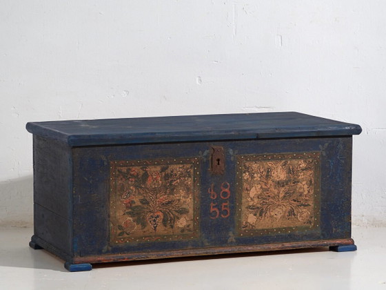 Baule da sposa antico blu navy (Anno 1855) #13 – Armadi contenitori (photo 2 of 15)