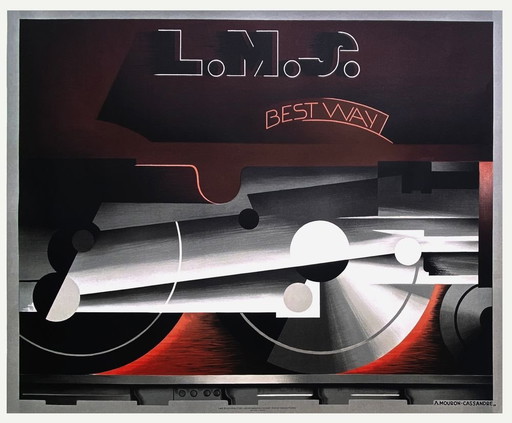 BEN. CASSANDRE L.M.S. beste manier 1928 poster 1985