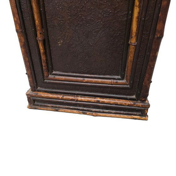 Image 1 of Antico comodino in bambù tartarugato, fine XIX secolo