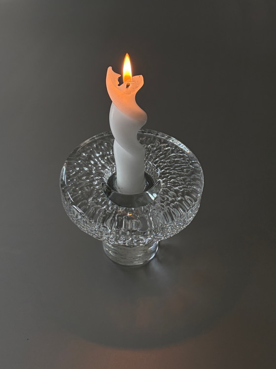 Bougeoir en verre vintage – Pukeberg Suède – Bougeoirs et chandeliers, Glass, Scandinavian (photo 2 of 6)