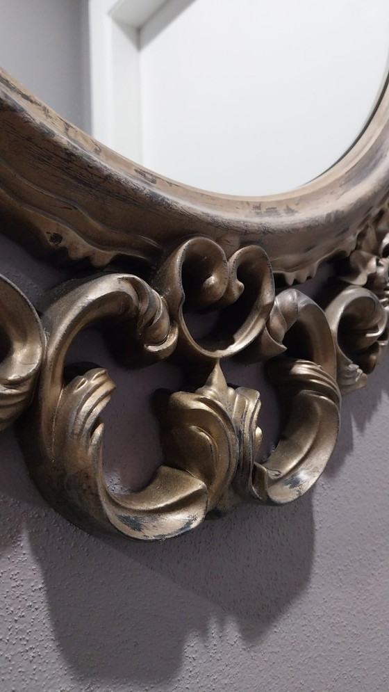 Image 1 of Ovale Barok Spiegel Antiek Goud 58x84 Cm Sierlijst