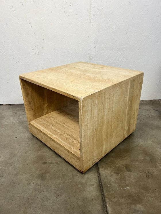 Image 1 of Tavolino da caffè/tavolino vintage. Travertino, Italia, anni '80