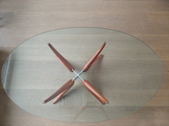 Image 1 of Porada Denuo Salontafel – Italiaans Design – Massief Hout & Glas