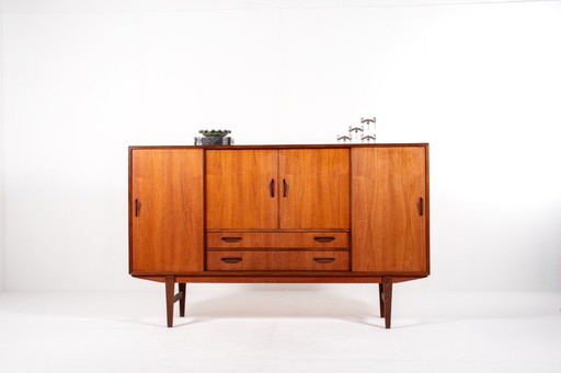 Credenza danese in teak e palissandro di metà secolo di P. Westergaard Møbelfabrik, anni '60