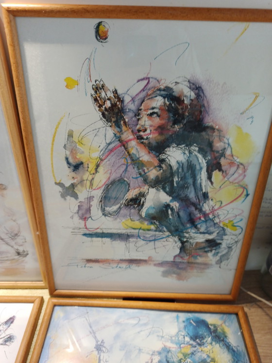 6 sports motifs by Petra Scholl – Paintings & Drawings, Glass, Paper (photo 4 of 7)