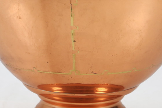 Image 1 of Secchiello per il ghiaccio o ciotola in rame rotondo fatto a mano, Belgio anni '30