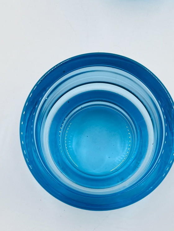 Image 1 of Set di 4 portacandele in vetro turchese acquamarina IKEA