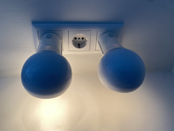 Image 1 of 2x Vrieland design - faretto da parete con spina - lampada con spina - Olanda - anni '80