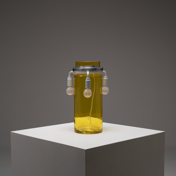 Image 1 of Model LT226 Yellow "Mushroom" Table Lamp