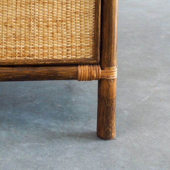 Meuble Vintage en Rotin et Cannage Tressé – Buffet bas (photo 14 of 14)