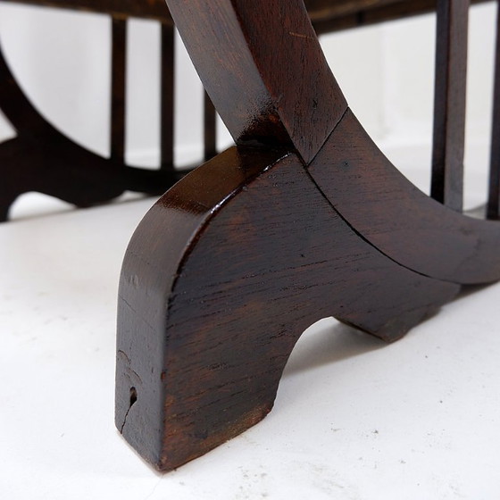 Image 1 of Art Deco armchairs in wood, with caned seat and back, circa 1930