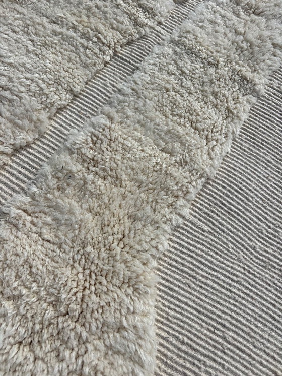 Image 1 of Tappeto marocchino in lana bianca Mrirt 200x320cm- Tappeto berbero marocchino Beni Ourain