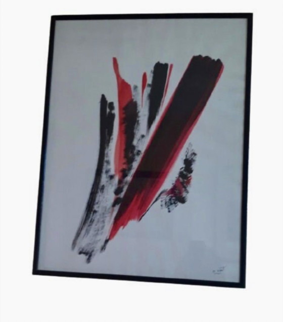 Abstraction 1983 - set of 2 - Bernard Schmitt (1950) – Paintings & Drawings, Paper, Glass (photo 3 of 10)