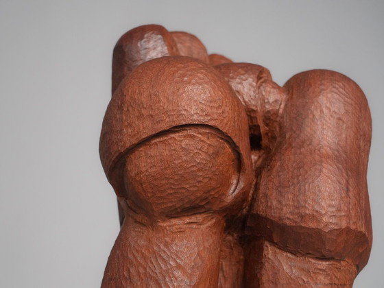 Sculture astratte in legno intagliato, Paesi Bassi, anni '80 – Vintage (photo 6 of 8)