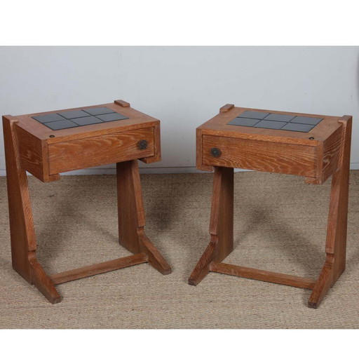 Pair of Chevets in the Guillerme and Chambron taste, 1960